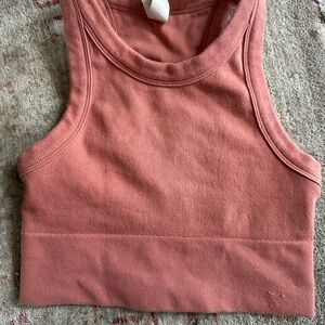 ALO Yoga Pink Fitted Crop Tank Top
